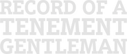 Logo of Record of a Tenement Gentleman image size 784x336