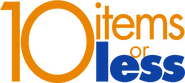 Logo of 10 Items or Less image size 642x289