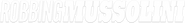 Logo of Robbing Mussolini image size 782x96