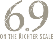 Logo of 6.9 on the Richter Scale image size 725x538