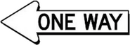 Logo of One Way image size 850x298