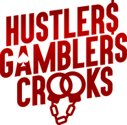Logo of Hustlers Gamblers Crooks image size 1318x1296