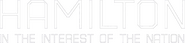 Logo of Hamilton: In the Interest of the Nation image size 1031x242