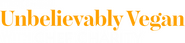 Logo of Unbelievably Vegan with Chef Charity image size 4082x948