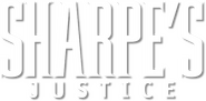 Logo of Sharpe's Justice image size 612x301