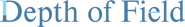 Logo of Depth of Field image size 3437x502