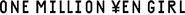 Logo of One Million Yen Girl image size 1353x107