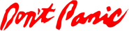 Logo of Don't Panic image size 900x218