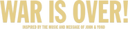 Logo of WAR IS OVER! image size 782x182