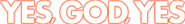 Logo of Yes, God, Yes image size 1267x163