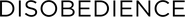 Logo of Disobedience image size 1273x119