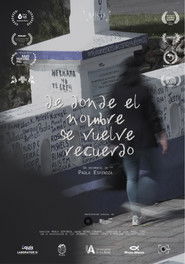 poster De donde el nombre se vuelve recuerdo