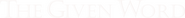 Logo of The Given Word image size 859x85