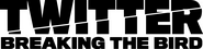 Logo of Twitter: Breaking the Bird image size 1612x396
