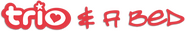 Logo of trio and a bed image size 788x134