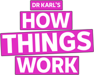 Logo of Dr Karl's How Things Work image size 1851x1469