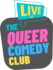 Logo of Live at the Queer Comedy Club image size 857x1124