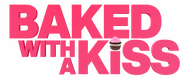 Logo of Baked with a Kiss image size 3107x1299