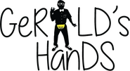 Logo of Gerald's Hands image size 526x288
