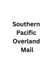 Poster Southern Pacific Overland Mail 1897