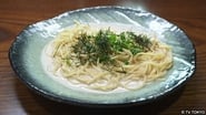 Pollack Roe Cream Pasta and Pork Cutlet Sandwich of Torigoe, Taito Ward, Tokyo