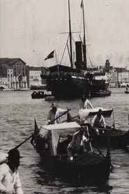 Poster Venice, harbour scene with gondolas