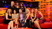 Lee Mack, Jessie Wallace, Kim Cattrall, The Saturdays