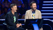 In the Hot Seat: Michael Keaton & Jon Lovett; Will Forte & Taran Killam