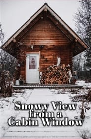 Poster Snowy View from a Cabin Window