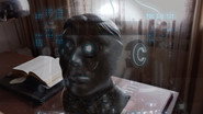 Bronze bust, digital guard
