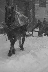 Snöstorm över Stockholm