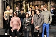 Mick Jagger with Arcade Fire, Jeff Beck, Foo Fighters