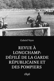 Poster Revue à Longchamp: Défilé de la Garde Républicaine et des pompiers 1900
