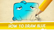 How to Draw Blue from Cut the Rope 2
