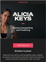 Masterclass: Alicia Keys Teaches Songwriting and Producing 2020