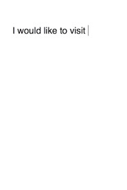 Poster for I would like to visit