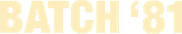 Batch '81 Logo