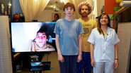 Sleepover with our friend who's 3,300 miles away
