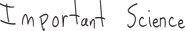 Logo for Important Science Logo for Important Science