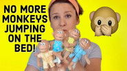Five Little Monkeys Jumping On The Bed with action hand motions hand puppets