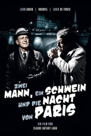 Poster Zwei Mann, ein Schwein und die Nacht von Paris
