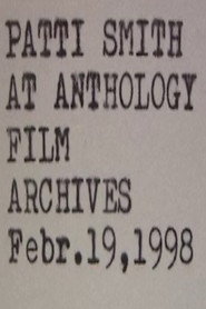 Patti Smith at Anthology Film Archives Febr. 19, 1998