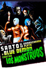 Poster Santo and Blue Demon Against the Monsters