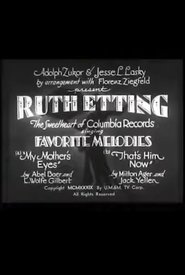 Poster Ruth Etting in Favorite Melodies 1929