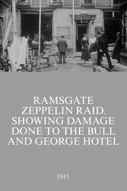 Ramsgate Zeppelin Raid. Showing Damage Done to the Bull and George Hotel 1915 Безплатен неограничен достъп
