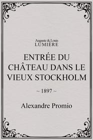 Poster Entrée du château dans le vieux Stockholm