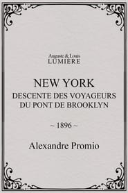 Poster New York, descente des voyageurs du pont de Brooklyn