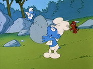 Smurf On Wood
