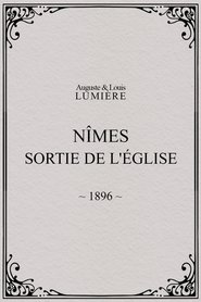 Poster Nîmes, sortie de l'église 1896