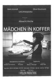 Poster Mädchen in Koffer